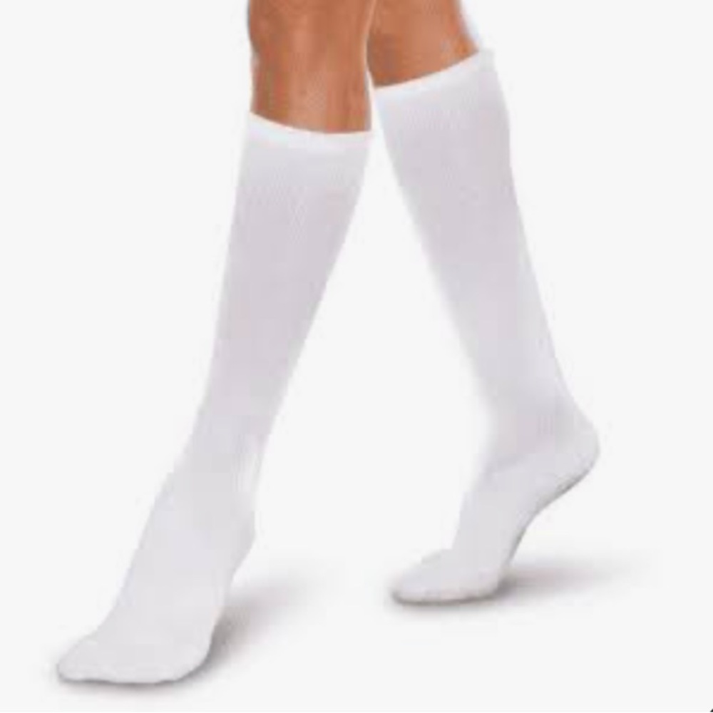 White Firm Compression Socks